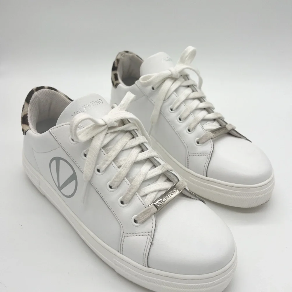 Valentino Women's White and Gray Sneakers - Picture 3 of 10